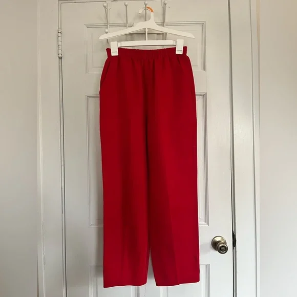 Briggs New York Pants & Jumpsuits | Briggs New York, Vintage Straight Leg Dress Pants, Red | Color: Red | Size: 8 | Msherlock19's Closet